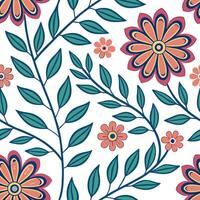 Mexican Floral Fiesta seamless tile pattern with bright colors and intricate details for festive decor concept as Brightly colored Mexican florals with intricate details arranged s Dynamics vector