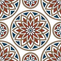 Middle Eastern Geometric Patterns seamless tile pattern with rich colors and traditional designs for exotic decor concept as Rich colored Middle Eastern geometric patterns arranged Dynamics vector