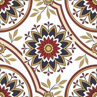 Middle Eastern Islamic Patterns seamless tile pattern with intricate arabesques and rich colors for exotic home decor concept as Intricate Islamic arabesque designs arranged seamle Dynamics vector
