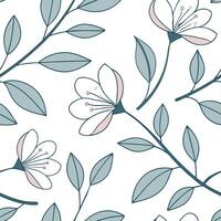 Minimalistic spring floral seamless pattern with soft lines and subtle hues for modern spring designs concept as Modern minimalistic floral pattern featuring soft lines and subtle Dynamics vector