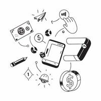 Mobile phone with holographic AI finance and banking icons concept as Camera movement Rotate around the mobile phone with a focus on glowing holographic AI finance and banking icon Dynamics Set 4 vector