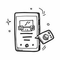 Mobile Phone with Holographic AI Icon and Robot Icon concept as A photo depicting a mobile phone with a glossy glowing holographic AI icon and robot icon The objects are positione Dynamics vector
