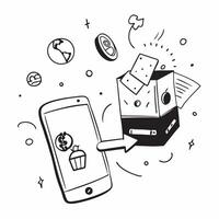 Mobile phone with holographic AI holiday booking and travel icons concept as Camera movement Rotate around the mobile phone with a focus on glowing holographic AI holiday booking a Dynamics Set 7 vector