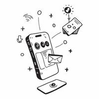 Mobile phone with holographic AI QA and audit icons concept as Camera movement Rotate around the mobile phone with a focus on glowing holographic AI QA and audit icons Scene A tec Dynamics Set 4 vector