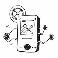 Mobile Phone with Holographic Health Network Icon and Connectivity Icon concept as A photo depicting a mobile phone with a glossy glowing holographic health network icon and connec Dynamics vector