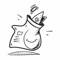Money bag icon with copy space on a white background concept as A image of a money bag icon with generous copy space on a white background ideal for financial and wealth the Dynamics Set 2 vector