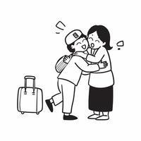 Mother and child reuniting at an airport concept as A mother and child reuniting blended with an airport scene symbolizing the emotional and heartwarming moments of reunion after t Dynamics vector