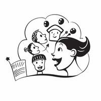 Mother with kids at a carnival concept as A mothers profile blended with kids at a carnival symbolizing fun loving and adventurous parenting Ideal for travel and family ads in Ph Dynamics vector