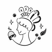 Mother with kids baking concept as A mothers profile blended with kids baking symbolizing nurturing and fun filled parenting Ideal for family and lifestyle ads in Photo Stock Con Dynamics vector