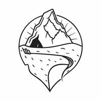 Mountaineer with alpine landscape concept as A mountaineers profile blended with an alpine landscape symbolizing the challenge and majesty of high altitude climbing Perfect for ou Dynamics vector