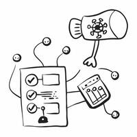 Neural network and advertising concept as A neural network icon paired with an advertising icon representing the use of AI in creating and optimizing advertisements perfect for iso Dynamics vector