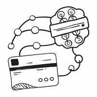 Neural network and credit card concept as A neural network icon paired with a credit card symbolizing the use of AI in secure financial transactions ideal for isolated desig Dynamics vector