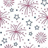New Year seamless pattern with fireworks sparkling stars and celebratory confetti for a festive New Year Eve look concept as Vibrant New Year pattern featuring fireworks stars and Dynamics Set 2 vector