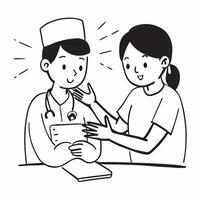 Nurse assisting a patient with wound care concept as A nurse assists a patient with wound care showcasing precision and support Ideal for nursing and healthcare ads in Photo Stoc Dynamics vector