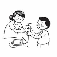 Nurse providing IV therapy to a patient concept as A nurse provides IV therapy to a patient showcasing precision and care Ideal for nursing and healthcare ads in Photo Stock Conc Dynamics vector