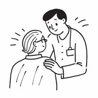 Oncologist comforting a patient during chemotherapy concept as An oncologist comforts a patient during chemotherapy highlighting compassion and care Ideal for oncology and healthc Dynamics vector