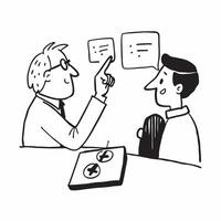 Oncologist discussing treatment plans with a cancer patient concept as An oncologist discusses treatment plans with a cancer patient showcasing expertise and compassion Ideal for Dynamics vector