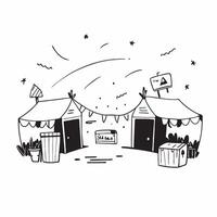 Open park with festival booths concept as A vibrant park filled with festival booths under a clear sky capturing the essence of celebration perfect for business presentations needi Dynamics vector