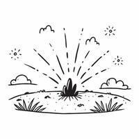 Open field with fireworks display concept as A wide open field with a vibrant fireworks display capturing the essence of celebration perfect for business presentations needing a cl Dynamics vector