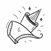 Party hat icon with copy space on a white background concept as A icon image of a party hat icon with generous copy space on a white background ideal for celebration and retireme Dynamic Dynamics vector