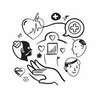 Patient with community support concept as A patients profile blended with community support imagery symbolizing the strength of community while living with a severe illness Ideal Dynamics vector