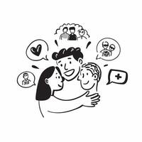 Patient with family moments concept as A patients profile blended with family moments imagery symbolizing love and support while living with a severe illness Ideal for family and Dynamics vector