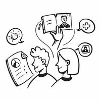 Patient with healthcare team concept as A patients profile blended with a healthcare team symbolizing collaborative care and support while living with a severe illness Ideal for h Dynamics vector