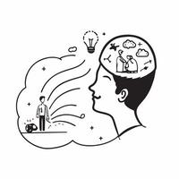 Patient with inspirational journey concept as A patients profile blended with an inspirational journey imagery symbolizing hope and motivation while living with a severe illness I Dynamics vector