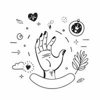 Patient with yoga practice concept as A patients profile blended with yoga practice imagery symbolizing strength and balance while living with a severe illness Perfect for healthc Dynamics vector