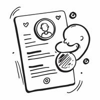 Pediatrician with baby health checkup concept as A pediatricians profile blended with a baby health checkup symbolizing regular health monitoring for infants Perfect for healthcar Dynamics vector