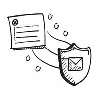 Phishing email and shield icon concept as A phishing email icon paired with a shield icon symbolizing the defense against social engineering attacks in cyber security ideal for iso Dynamics vector