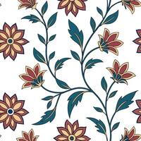 Persian Miniature seamless tile pattern with rich colors and intricate floral designs for cultural decor concept as Rich colored Persian miniature floral designs arranged seamlessl Dynamics vector