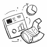 Pie Chart and Calculator with Analysis Wording concept as A detailed illustration of a pie chart and a calculator symbolizing analysis and data interpretation The word Analysis is Dynamics vector