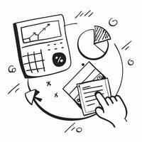 Pie chart and tax calculator concept as A pie chart paired with a tax calculator symbolizing the breakdown of finances and tax calculations ideal for clean and isolated desi Dynamics vector
