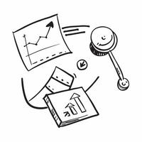Predictive modeling and financial graph concept as A predictive modeling icon paired with a financial graph symbolizing the forecasting power of AI in financial analysis perfect fo Dynamics vector