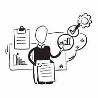 Procurement specialist with supply contracts concept as A procurement specialists profile blended with supply contracts symbolizing efficient procurement and supply chain managemen Dynamics vector