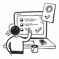 Programmer coding on a glossy laptop in a tech office concept as Camera movement Pan across the glossy laptop screen displaying code Scene A tech office with modern equipment Det Dynamics vector