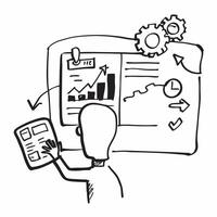 Project manager with Gantt chart concept as A project managers profile combined with a Gantt chart representing management coaching and project planning Ideal for project manageme Dynamics vector