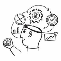 Project manager with sustainable development goals concept as A project managers profile blended with sustainable development goal icons representing commitment to global sustainab Dynamics vector