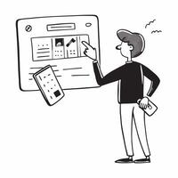 Real estate agent demonstrating a mockup house for sale concept as A real estate agent demonstrates a mockup house for sale focusing on key selling points and attractive features Dynamics vector