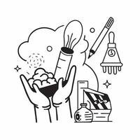 Recycled materials and factory worker concept as Recycled materials paired with a factory worker symbolizing the use of eco friendly materials in manufacturing ideal for clean and Dynamics vector