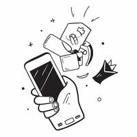 Recycled plastic and smart device concept as Recycled plastic paired with a smart device symbolizing sustainable materials in the production of digital technology ideal for isolate Dynamics vector