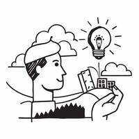 Renewable energy worker with solar farm concept as A renewable energy workers profile blended with a solar farm symbolizing hope and commitment to clean energy Perfect for tech an Dynamics vector