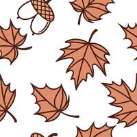 Retro autumn seamless pattern with warm plaid and fall leaf motifs for a nostalgic harvest design concept as Nostalgic autumn pattern with warm plaid and fall leaves perfect for re Dynamics vector