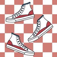 Retro checkerboard seamless pattern with bold colors and modern twists for contemporary designs concept as Contemporary retro checkerboard pattern with bold colors and modern twist Dynamics vector