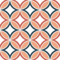 Retro geometric circles seamless pattern with overlapping shapes and vibrant hues for playful designs concept as Playful retro geometric circles pattern featuring overlapping shape Dynamics vector