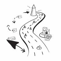 Roadmap illustration with blank area for customizable text concept as A creative depiction of a roadmap illustration featuring a blank area for customizable text ideal for presenti Dynamic Dynamics vector