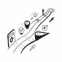 Roadmap symbol with space for text and icons on a white background concept as A versatile roadmap symbol featuring space for both text and icons on a clean white background perfect Dynamic Dynamics vector