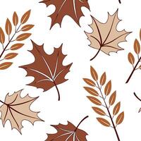 Rustic autumn leaves seamless pattern with deep earth tones and organic shapes for a natural earthy design concept as Rustic autumn leaves pattern with earth tones and organic shap Dynamics vector
