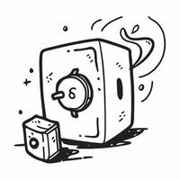 Safe with piggy bank imagery concept as A safe blended with a piggy bank symbolizing the relationship between security and saving money Ideal for banking and security ads in Phot Dynamics vector